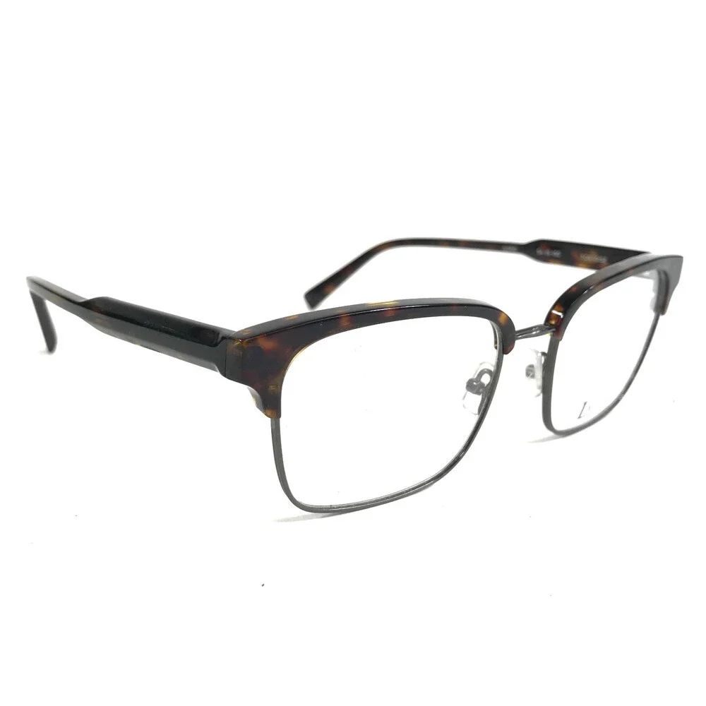 Lazzaro Eyeglasses Frames LUPO TORTOISE Gray Rectangle Full Rim 54-19-150